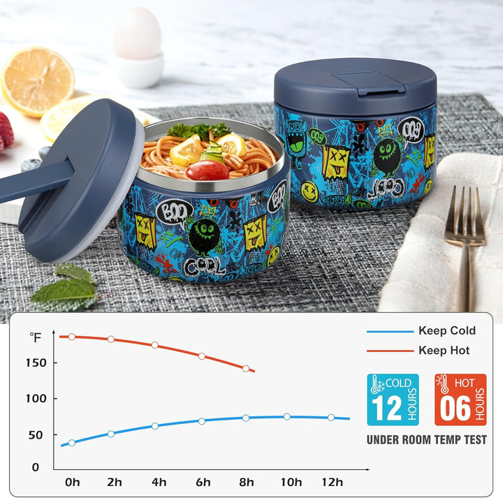 Itslife Thermobehälter für Essen 350ml Edelstahl Warmhaltebebehälter, Kinder auslaufsicherer Lunchbe