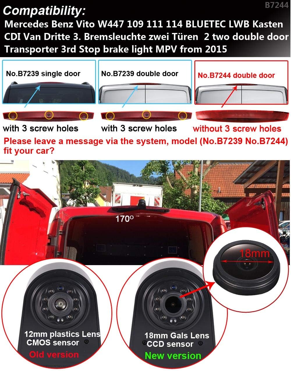 【Super HD Rückfahrkamera Set】4.3 Zoll TFT LCD Farbdisplay Auto Monitor + 1280*720P Rückfahrkamera fü