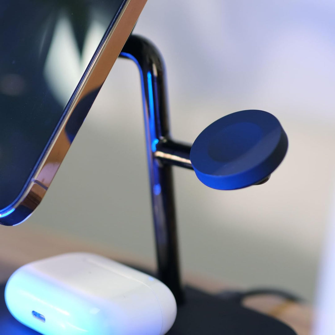 Boaraino Magnetisch Wireless Charger, 3 in 1 Kabellose Ladestation Kompatibel mit iPhone17/16(no Inc