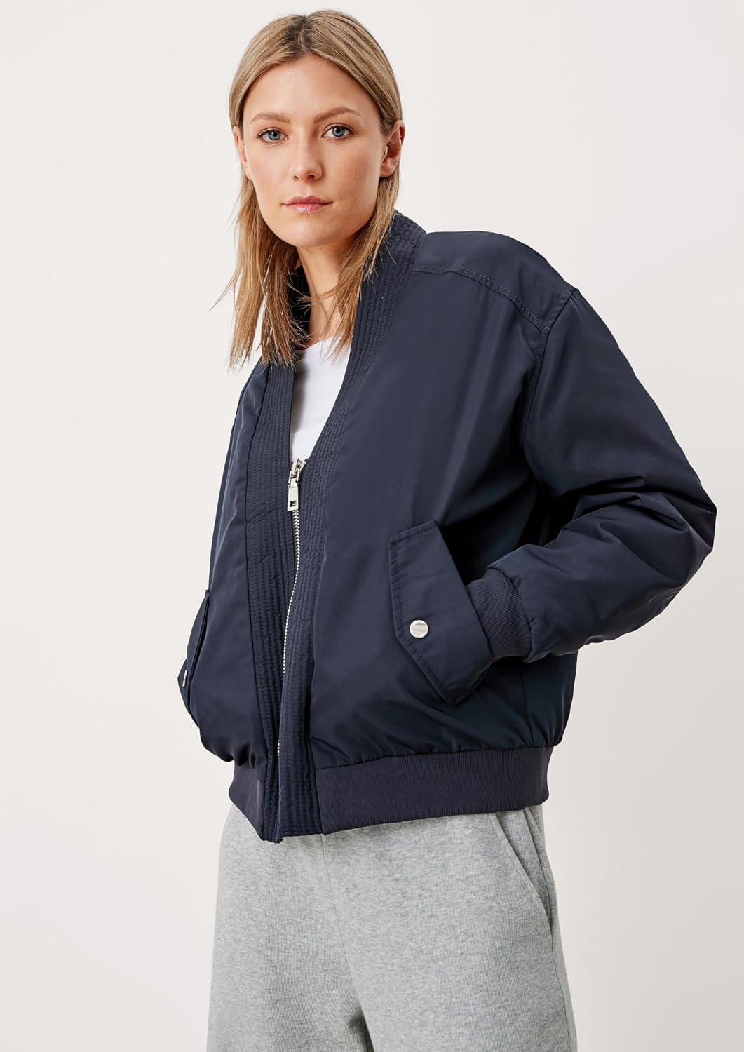 s.Oliver Damen Jacke Langarm Loose FIT L Navy, L Navy
