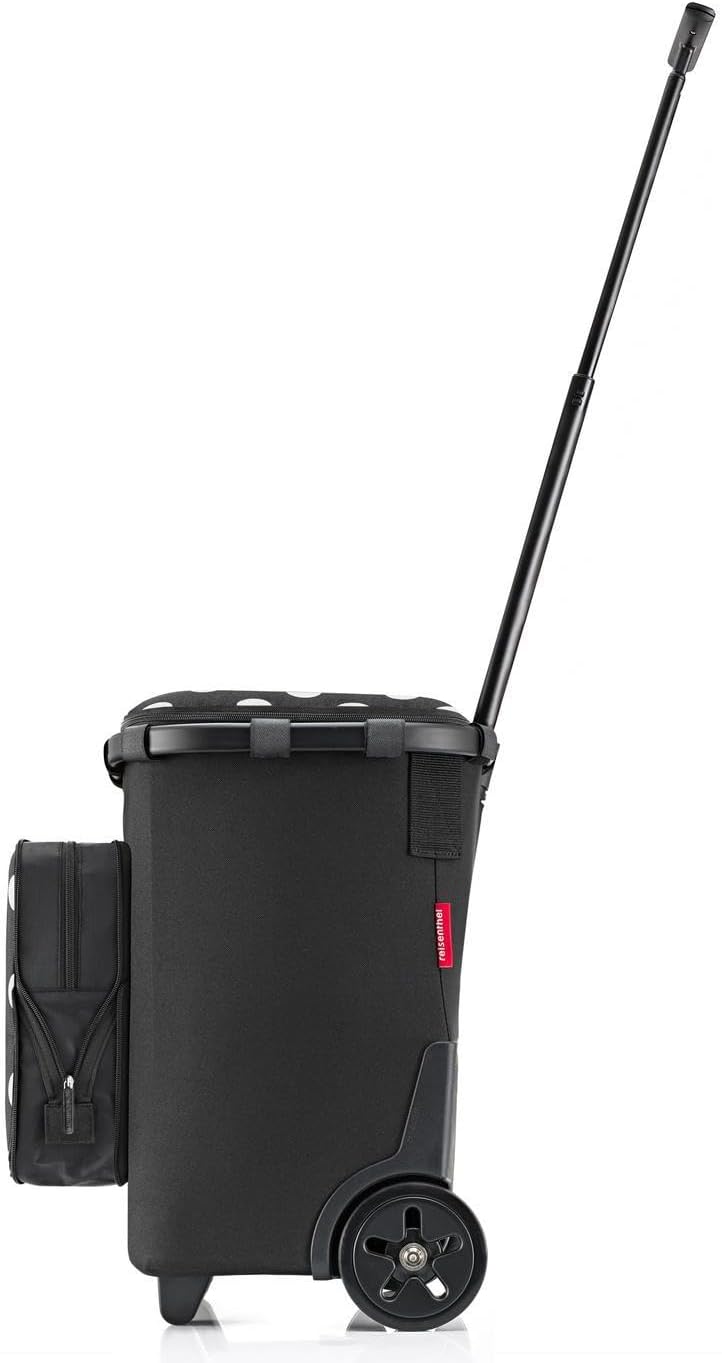 reisenthel carrycruiser Plus in Frame dots White – Tragbarer Einkaufstrolley mit Kühlfach, Schulterg