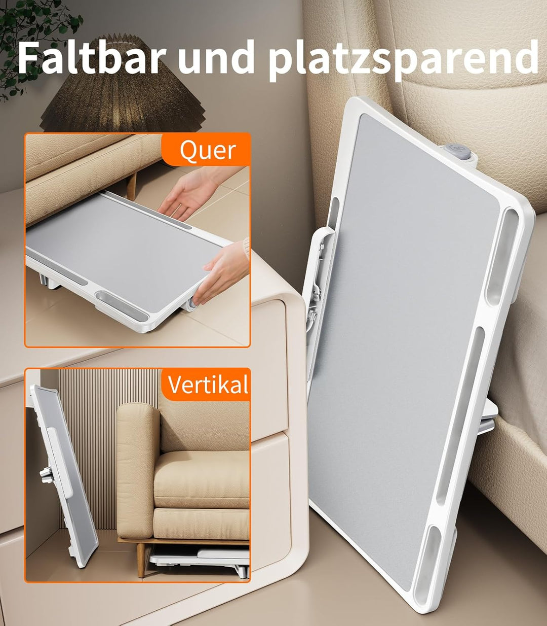 Laptoptisch Betttisch,Klappbar Laptop Tisch Höhenverstellbar Lapdesk für Bett Tabletttisch,Laptop St