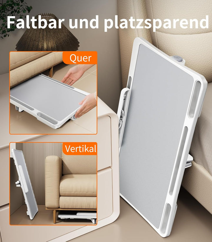 Laptoptisch Betttisch,Klappbar Laptop Tisch Höhenverstellbar Lapdesk für Bett Tabletttisch,Laptop St