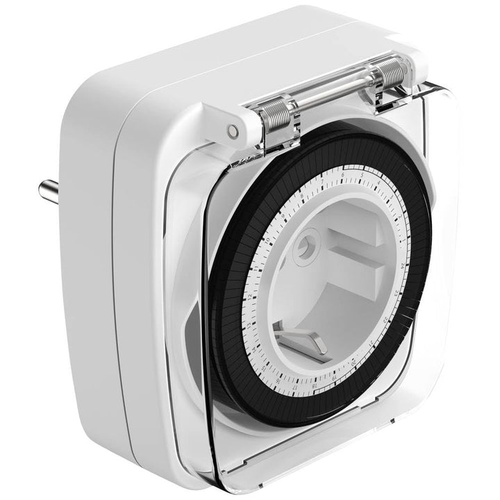 ANSMANN Outdoor Zeitschaltuhr AES7, mechanischer 24-Stunden-Timer wiederholt täglich die eingestellt