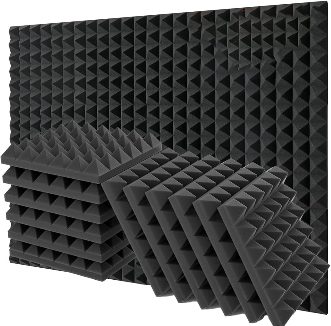 Akustikschaumstoff Platten, 12 Stück 30x30x5cm Hochdichte Schallschutz-Winkel für Wände, Geräuschabs