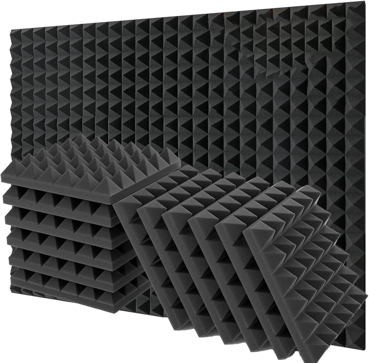 Akustikschaumstoff Platten, 12 Stück 30x30x5cm Hochdichte Schallschutz-Winkel für Wände, Geräuschabs