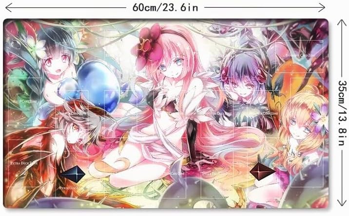 Mlikemat ZD014-080-A Spielmatte für Mädchen, TCG CCG OCG Sammelkartenspiel, mit Zonen, inklusive Tas