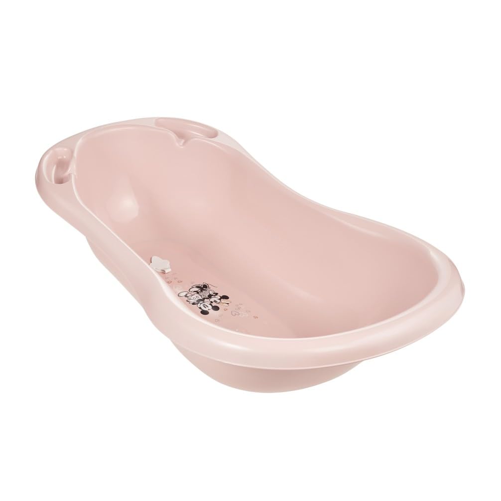 keeeper Minnie Ergonomische Babywanne mit Stöpsel, Ab 0 bis ca. 12 Monate, 84 cm, Maria, Nordic Pink