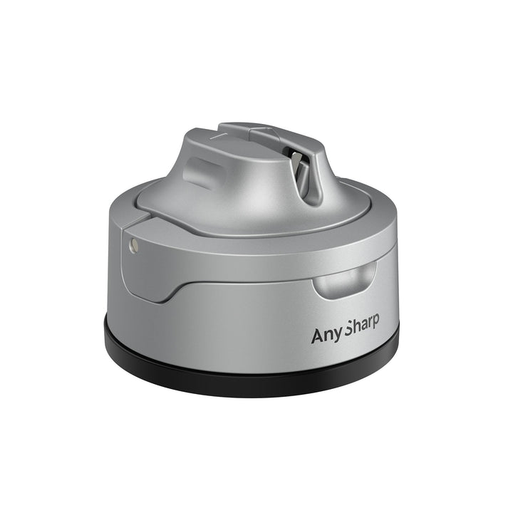 AnySharp Evo Messerschärfer, Freihändige Sicherheit, PowerGrip Saugnapf, Sicheres Schärfen aller Küc