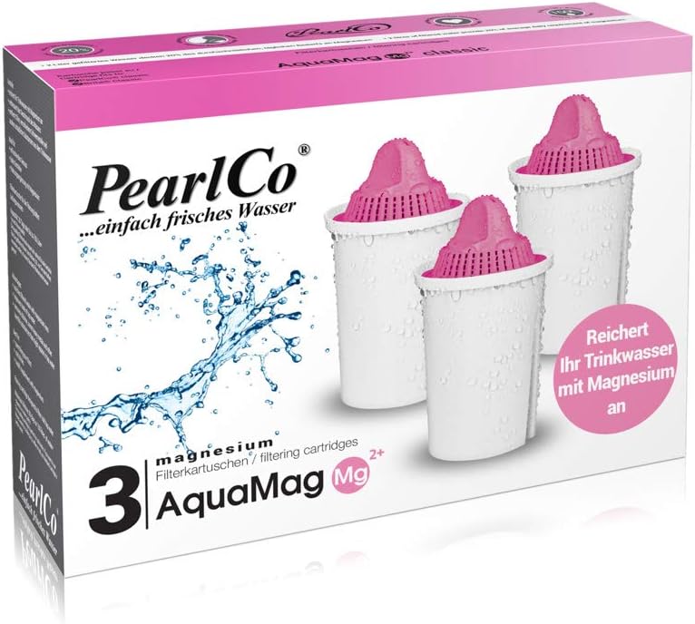 PearlCo - AquaMag classic Pack 3 Filterkartuschen mit Magnesium - passt in Brita Classic Magnesium K