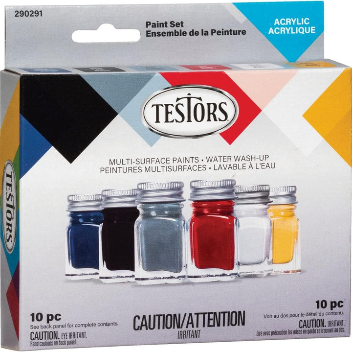 Testors Wooden Derby Car Acrylic Paint Set 6/Pkg-Primary