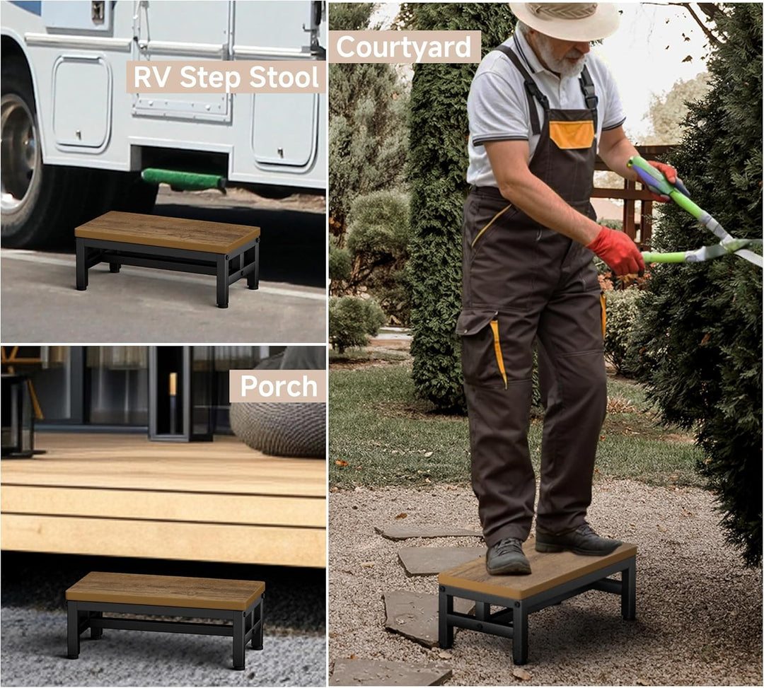 Tritthocker aus HDPE für Erwachsene & Kinder, Klohocker 230KG Tragkraft, Wasserfester Tritt mit Anti
