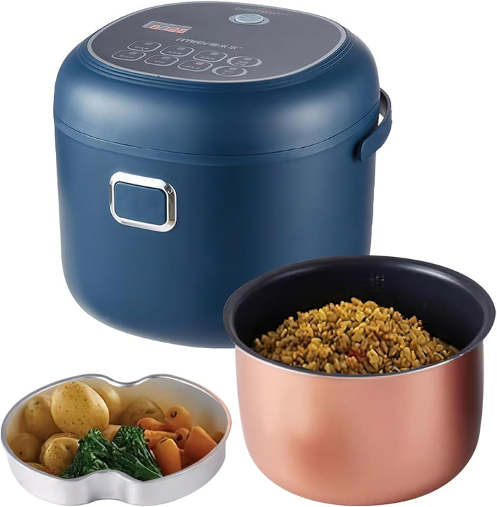 Reiskocher, 2L, 200W, Tragbar, Warmhaltefunktion, Edelstahl ohne BPA