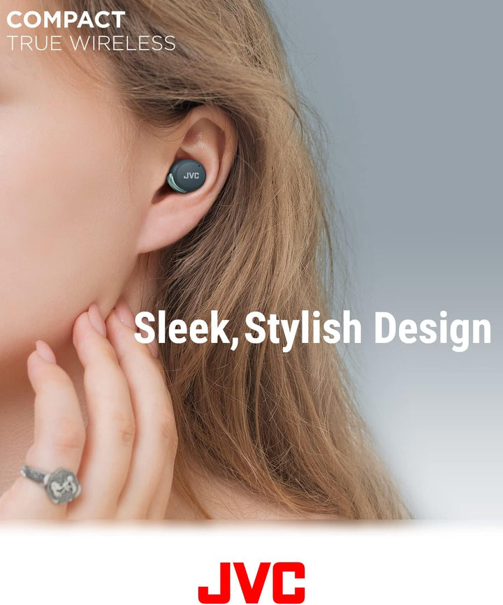 JVC HA-Z330T-G - Kompakte True Wireless Ohrhörer, aktives Noise Cancelling, geringes Gewicht, stylis