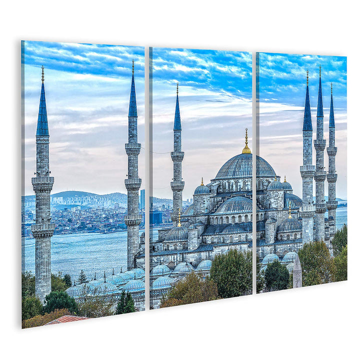 islandburner Bild auf Leinwand Blaue Moschee Sultanahmet Camii Istanbul Türkei Bilder Wandbilder Pos