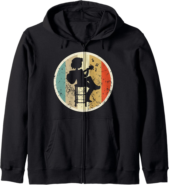 Bass Gitarre Instrument Gitarrist Retro Vintage Grunge Fun Kapuzenjacke