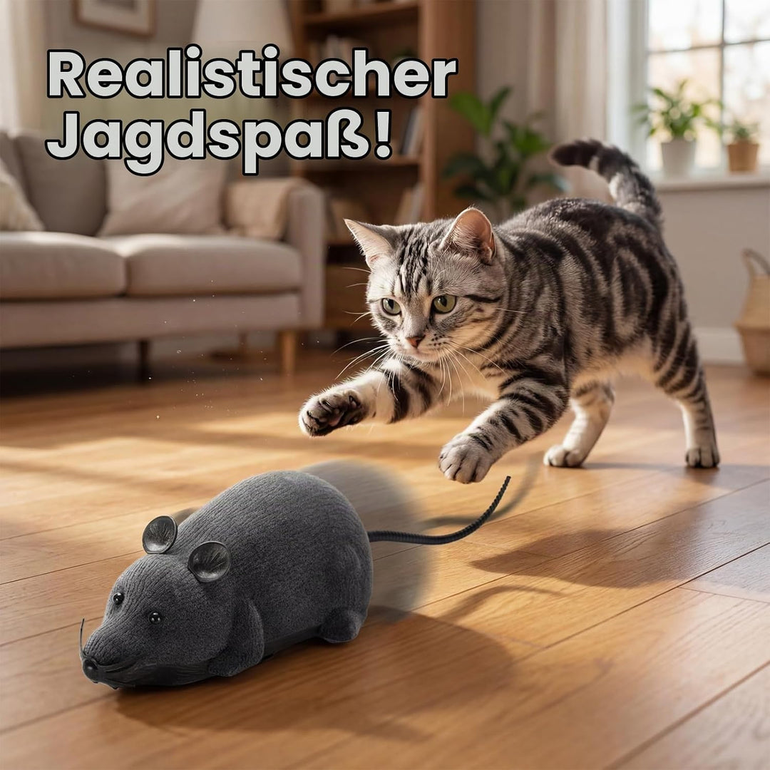 Katzenspielzeug Maus Elektrisch, Elektrisches Katzenspielzeug, Ferngesteuerte Maus für Katzen, Reali