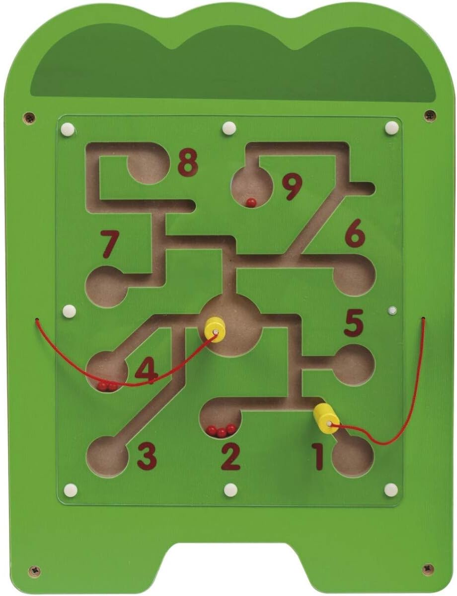 TikTakToo 97245 VIGA 50346 Krokodil-Wandspiel, 5-teilig, unterschiedliche Spielelemente, Motorik, Kl