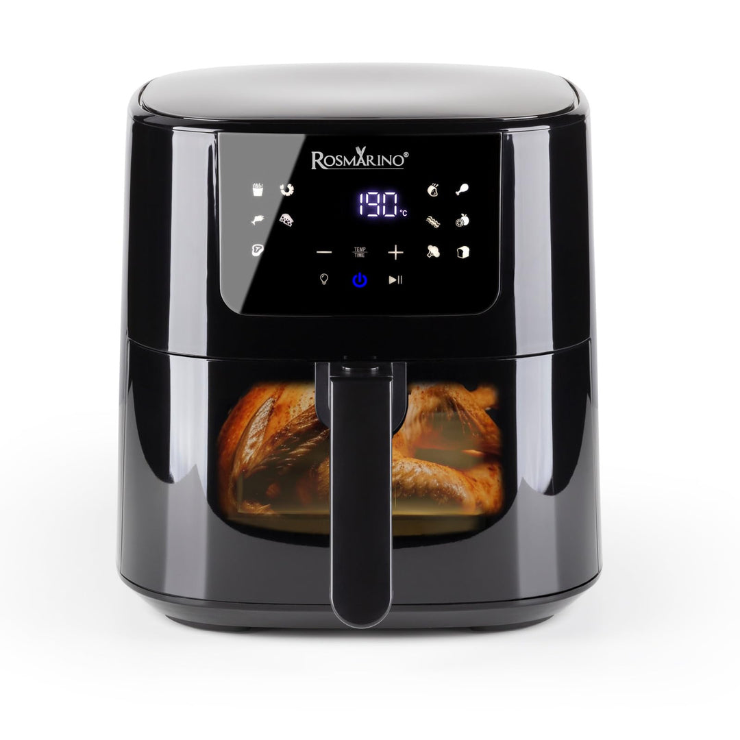 Rosmarino 5L Infinity Vision XL - Die ultimative Heissluftfritteuse Airfryer mit Fenster, LED-Anzeig
