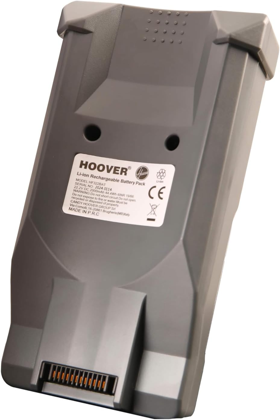 Hoover B018 Lithium-Akku für Staubsauger, wiederaufladbar, 22,2 V, schwarz, Original-Akku, für Staub
