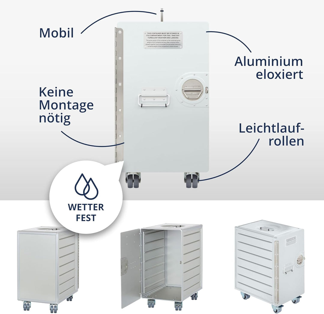 Rollcontainer mit Schubladen, mobiler Aktenschrank, Metallschrank, Schubladenschrank Küche, Druckert