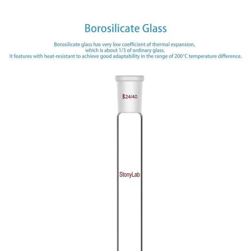 stonylab Chromatographie Säule aus Borosilikatglas, Chromatography Column 24/40 Gelenk Chromatograph