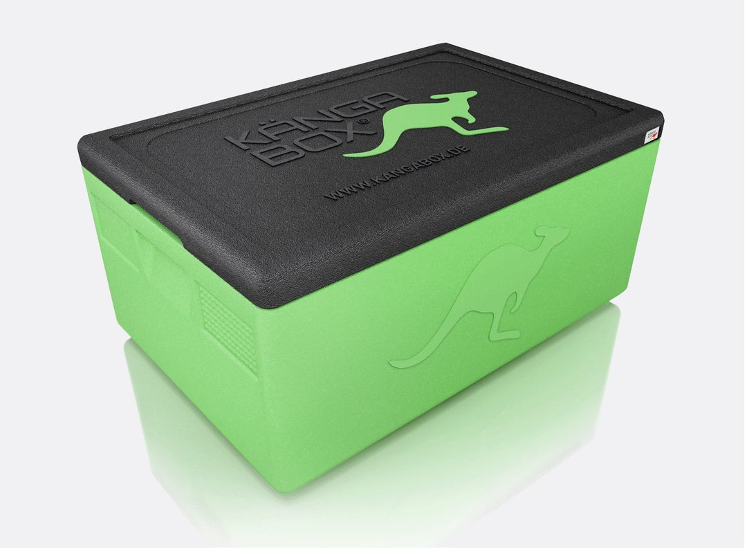 KÄNGABOX® Thermobox Expert GN 1/2 - Die Thermobox für Profis. 10-19 Liter EPP Isolierbox… Lime 19 Li