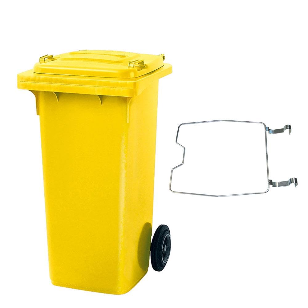 BRB Mülltonne MGB 120 Liter, mit Klemmring für Müllsäcke (gelb), gelb