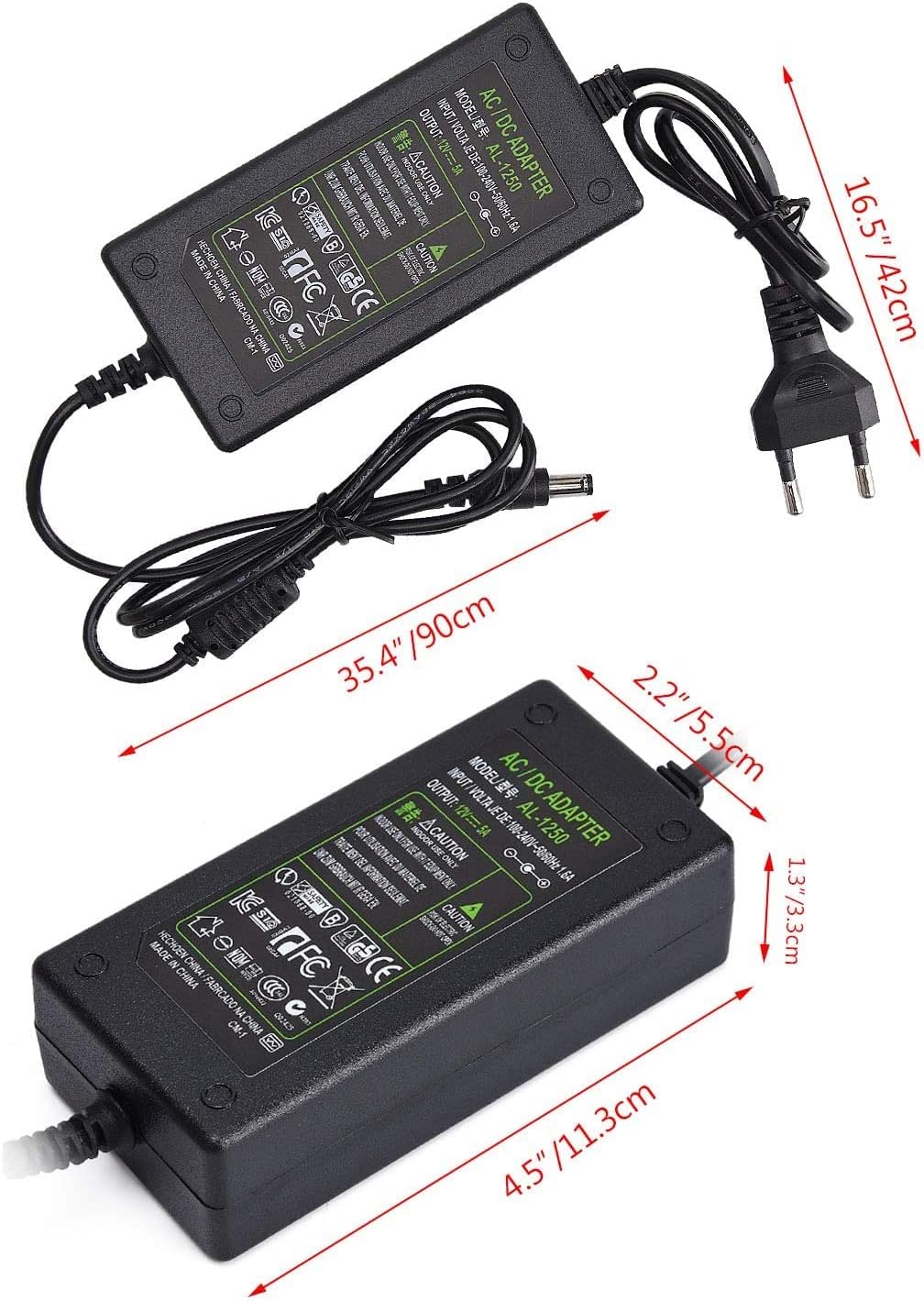 Nobsound 12V 5A Netzteil Adapter, AC 100-240V bis DC 12 Volt 5 Amp 60W Stromversorgung für Verstärke