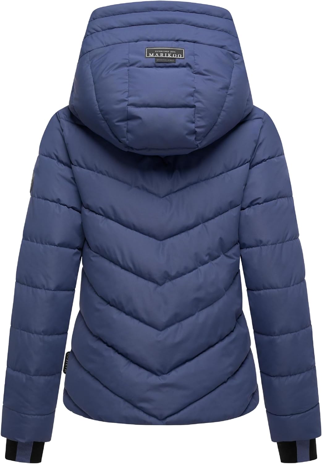 MARIKOO Damen Winterjacke warme Steppjacke mit abnehmbarer Kapuze Samuiaa XVI XS-3XL XS Blue Violet,