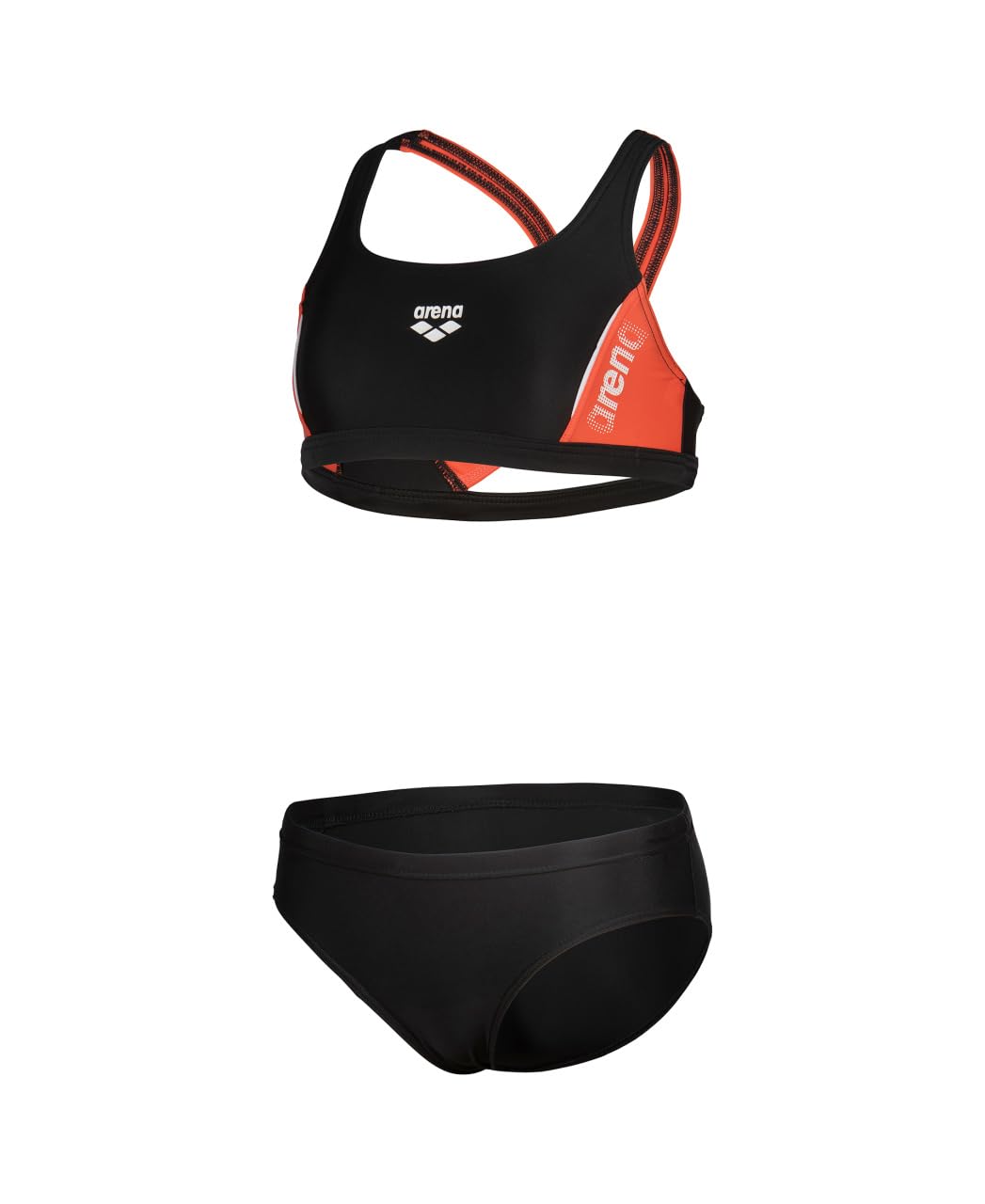 Arena Mädchen G Thrice Jr Two Pieces R Bikini (1er Pack) 128 Black-calypso Coral-white, 128 Black-ca