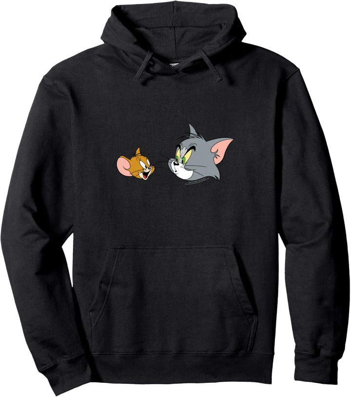 Tom And Jerry Faces Pullover Hoodie