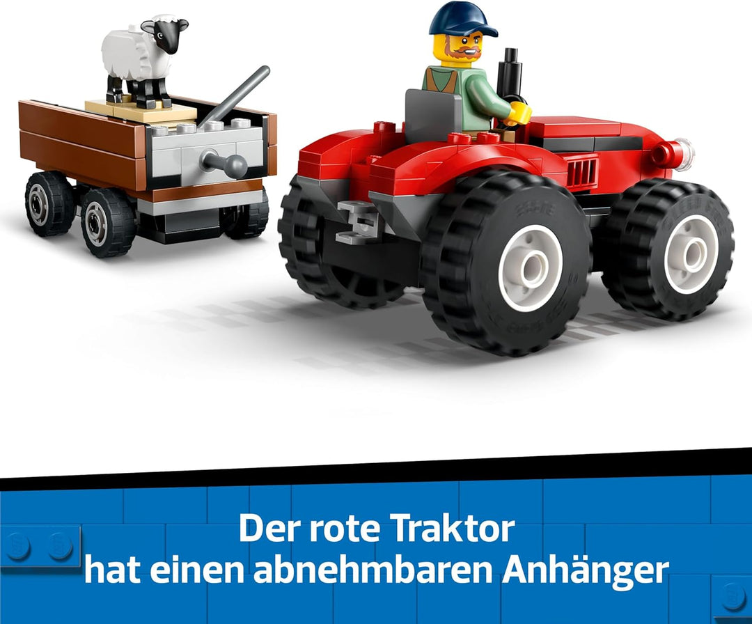 LEGO City Traktor mit Anhänger - Bauernhof Spielzeug mit Traktor & Tierfiguren - Montessori Spielset