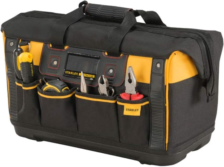 Stanley FatMax Werkzeugtasche (50 x 30 x 29 cm, schlagfester Boden, Aufbewahrungstaschen im Inneren,