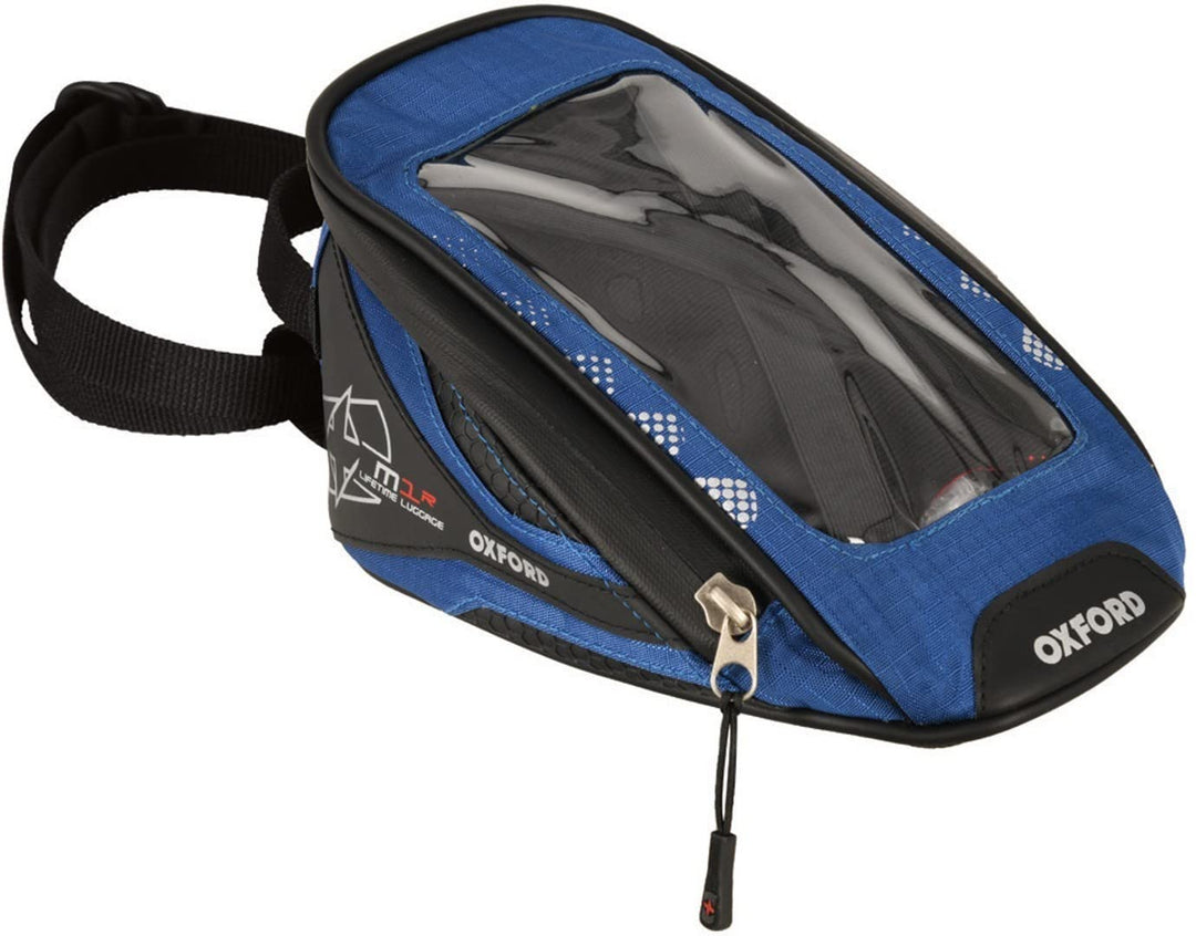 Oxford OL297 M1R Magnetisch Montieren Mikro Tankrucksack, 1L, Blau Type 7 Silber, Type 7 Silber