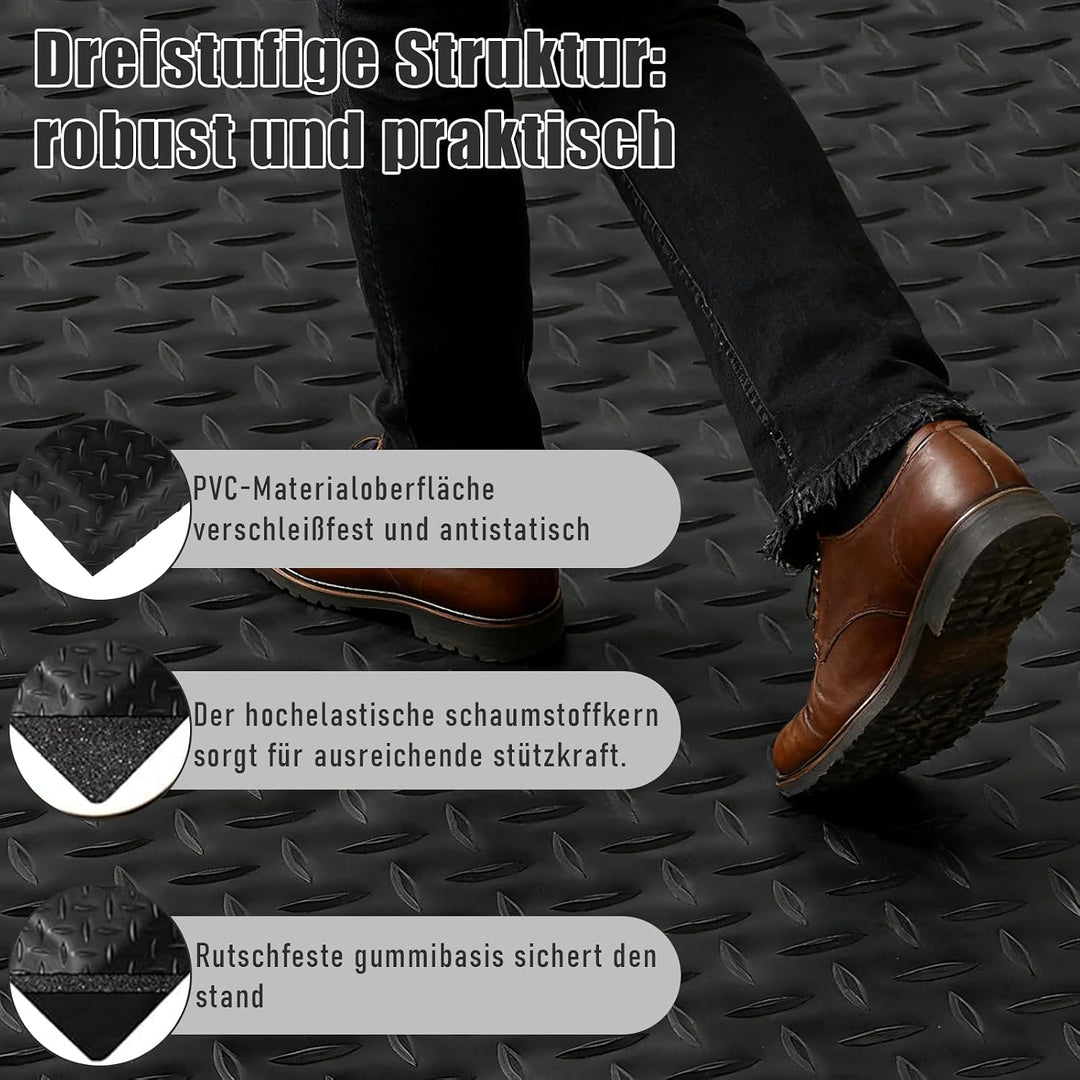 Anti Ermüdungsmatte für Steharbeitsplätze, Ergonomische Arbeitsplatzmatte Anti Fatigue Stehmatte, 90
