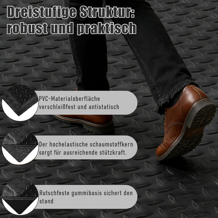 Anti Ermüdungsmatte für Steharbeitsplätze, Ergonomische Arbeitsplatzmatte Anti Fatigue Stehmatte, 90