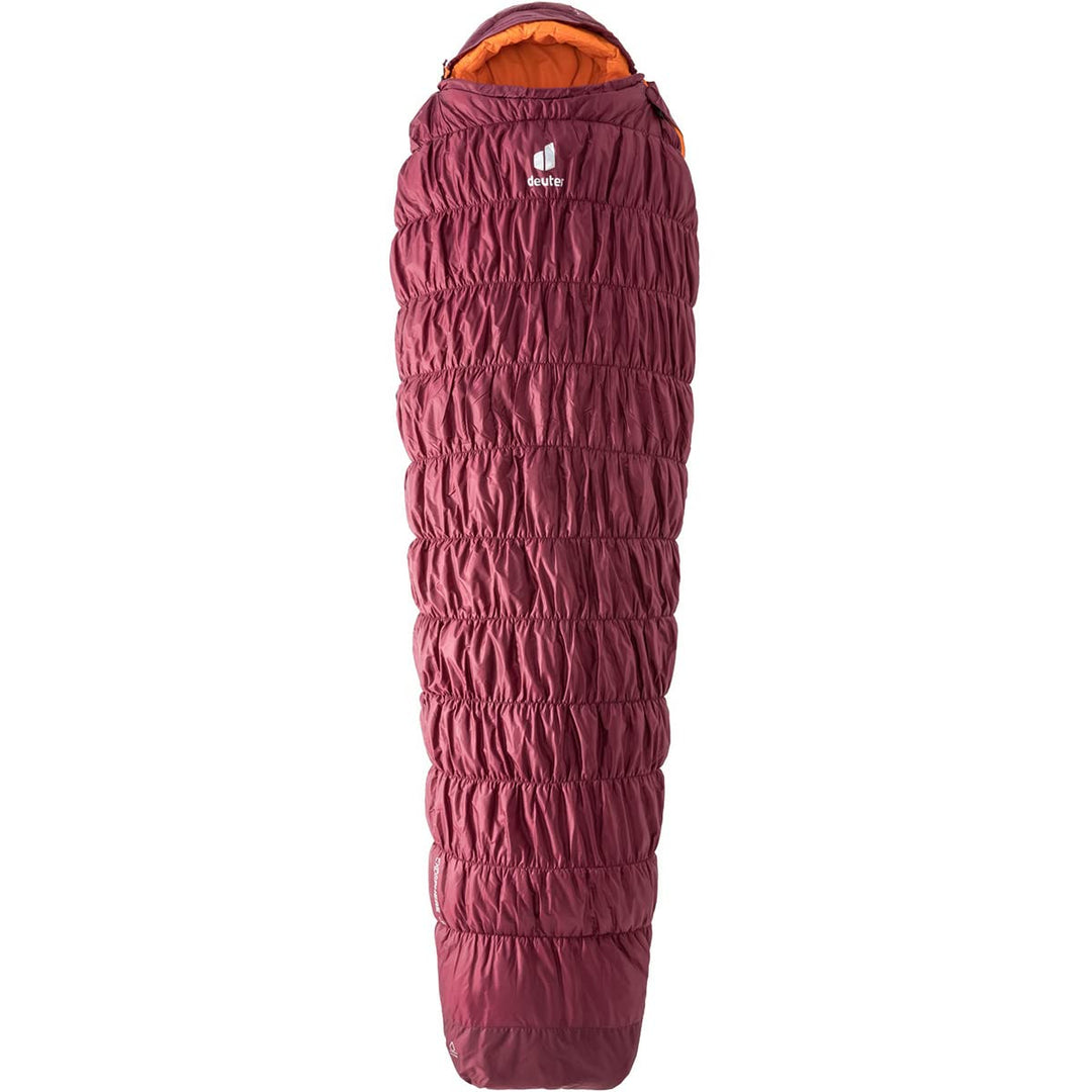 deuter Exosphere -6° SL Damen Kunstfaser Schlafsack, maron-mango Zip left, Zip left