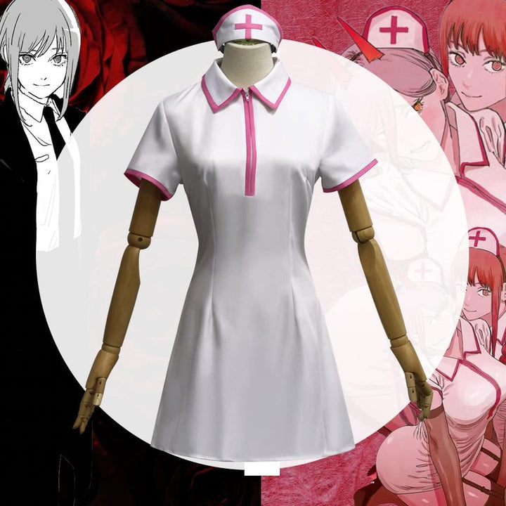 OSIAS Chainsaw Man Anime Cosplay Kostüme Makima/Power Nurse Uniform M, Makima/Power Nurse Uniform M