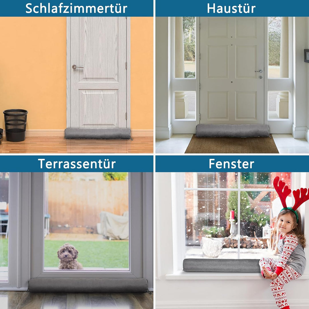 HooTown Zugluftstopper für türen, 102cm Schwerer Zugluftstopper tür Zugluftstopper Windstopper Türlu