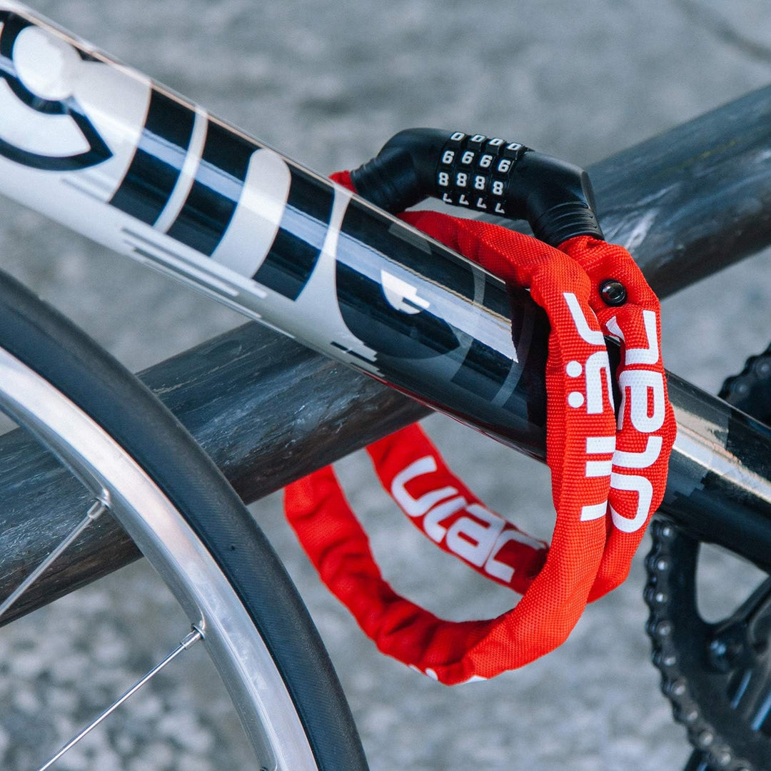 ULAC Street Fighter Neo Chain Lock Combo, Resettable 4-Digit Combination Anti-Theft Bicycle Lock Rot