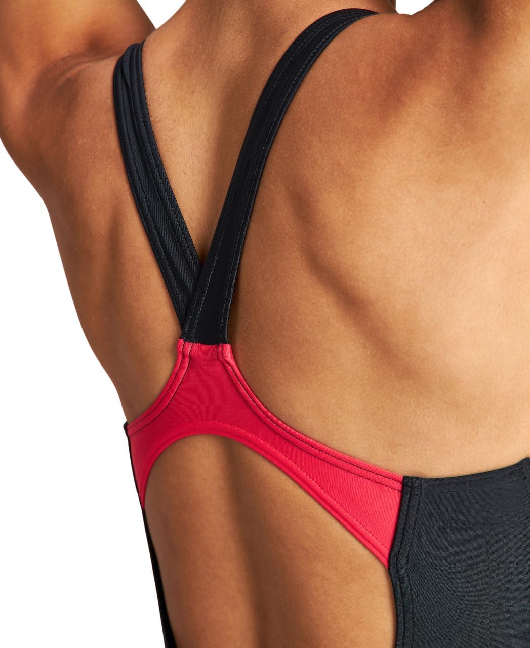 ARENA Damen W Threefold V Back One Piece R One Piece Swimsuit (1er Pack) 40 Black-black-anguria, 40