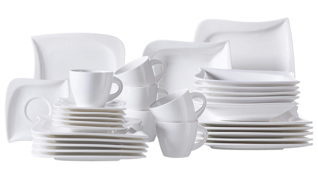 Mäser Serie La Musica, Kombiservice 30-teilig, für 6 Personen, Porzellan, weiss Kombiservice 30-tlg,