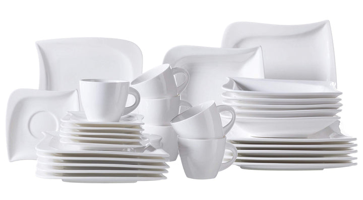 Mäser Serie La Musica, Kombiservice 30-teilig, für 6 Personen, Porzellan, weiss Kombiservice 30-tlg,