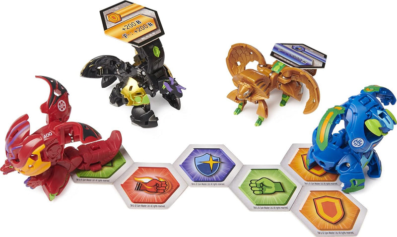 BAKUGAN Baku-Gear Pack mit 4 Armored Alliance (2 Ultra und 2 Basic Balls) und 1 Set Baku-Gear inkl.