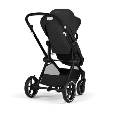 CYBEX Gold Kinderwagen EOS Lux 2-in-1, Reisesystem, Ab Geburt bis 22 kg (ca. 4 Jahre), Moon Black Lu