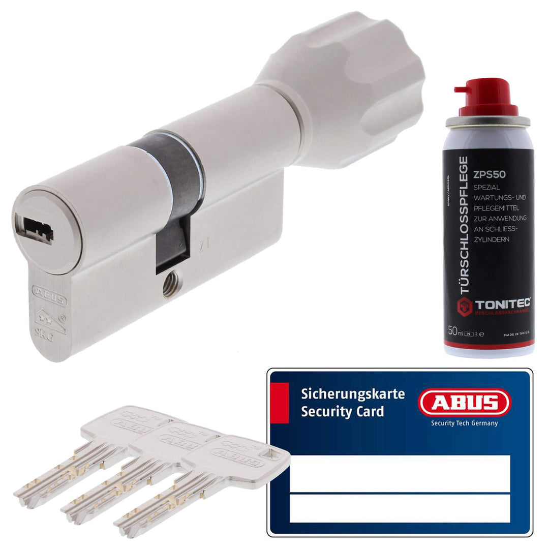 ToniTec Set aus ABUS Profilzylinder Schliesszylinder mit Knauf EC660 Knaufzylinder mit 3 Schlüssel G