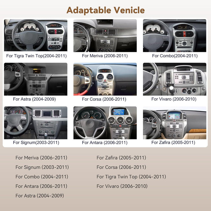 Hikity Android 15 4+128G Autoradio für Opel Corsa Astra Antara Meriva Combo Signum Zafira mit 7'' In