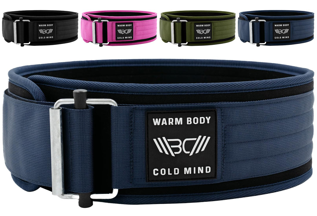 WARM BODY COLD MIND Premium Gewichthebergürtel aus Hochwertiger Nylon für Krafttraining - Gym Gürtel