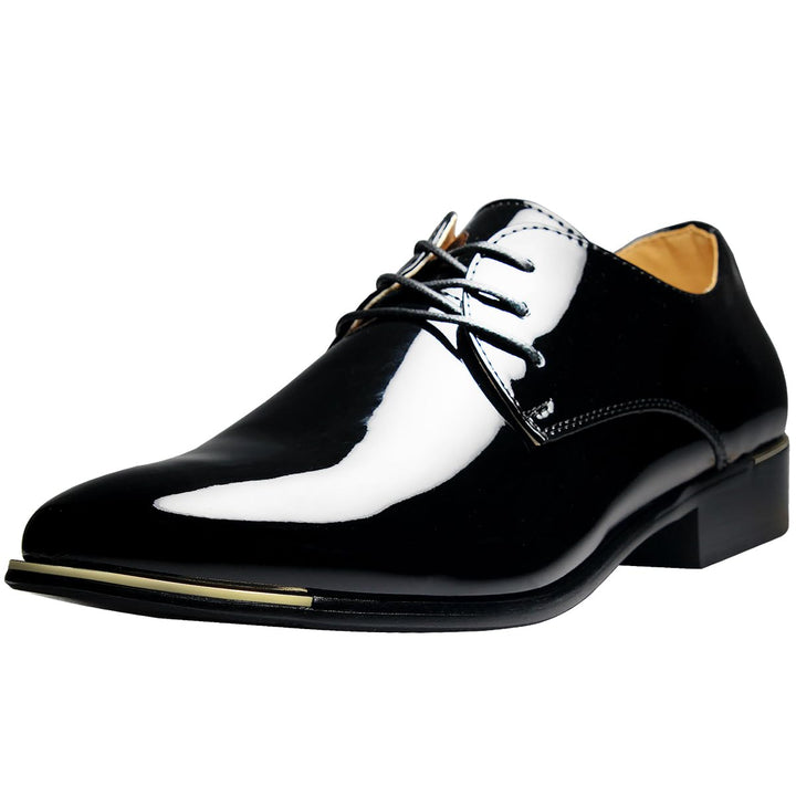 zpllsbratos Herren Lederschuhe Lackschuhe Derby Schnürhalbschuhe Oxford Hochzeit Schuhe 38-48 39 EU